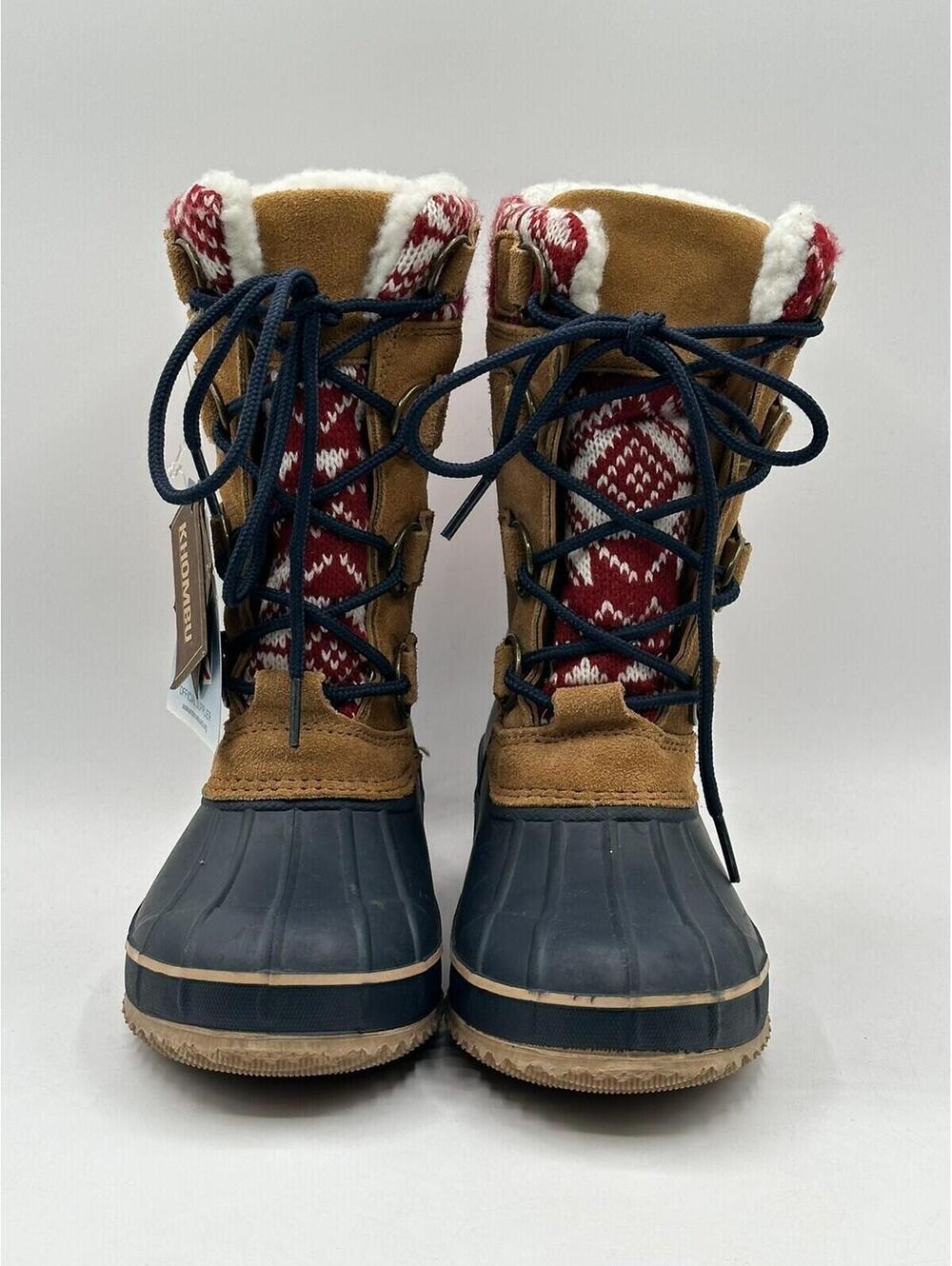 Khombu Kristie Suede Sherpa Duck Boots Ladies Size 6 NWT